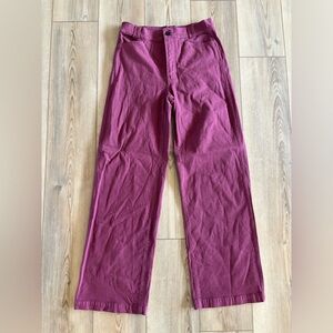 Madewell Purple Wide Leg trousers